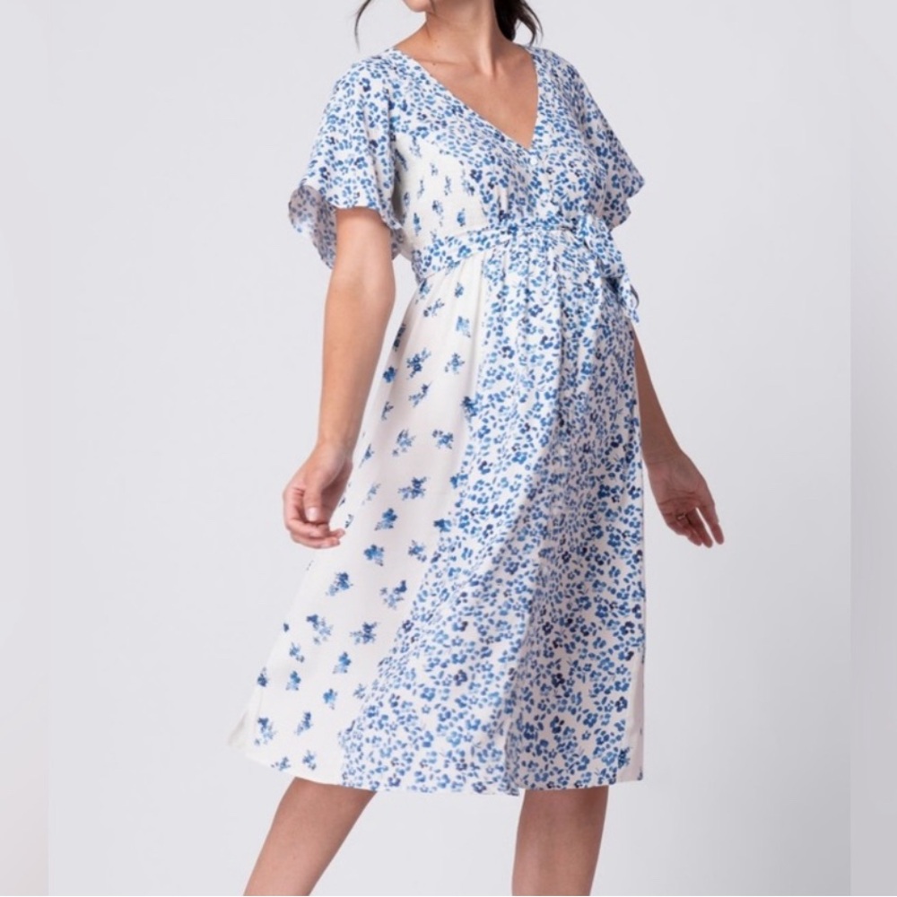 Seraphine Luxe Maternity & Nursing Floral Dress